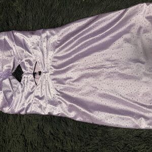 Lavender Sleeveless Dress with Rhinestones
